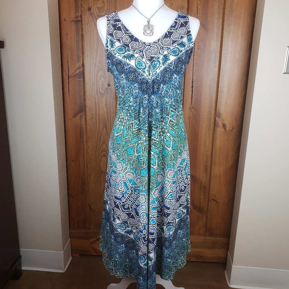 John Paul Richard Hankerchief Hem Tank Dress, S